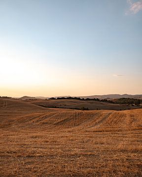 Zonsondergang in Toscane, Italië