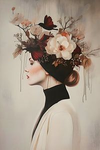 Frau mit den Blumen