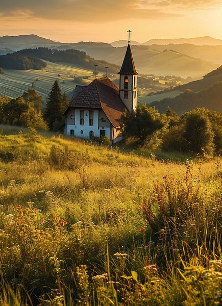 Uitzicht over de vallei van fernlichtsicht