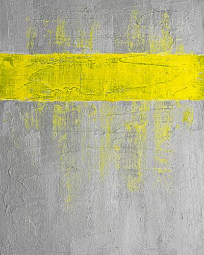 Yellow stripe grey abstract