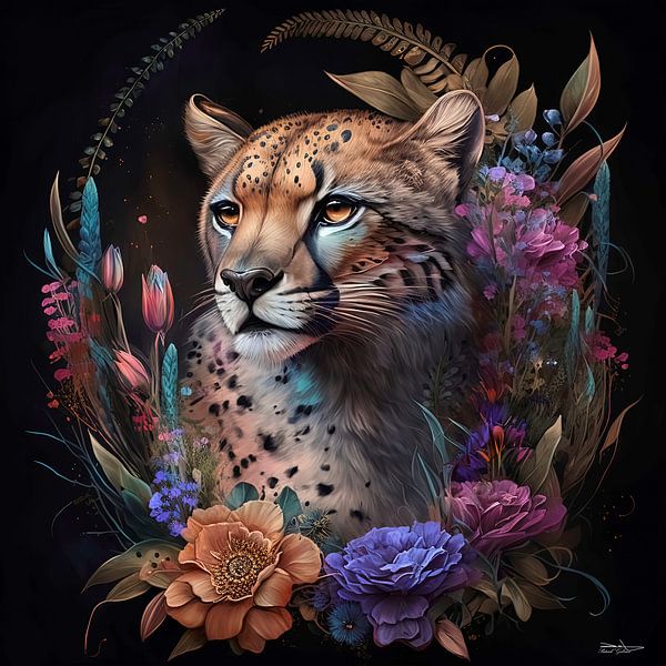 predator with flowers by Gelissen Artworks