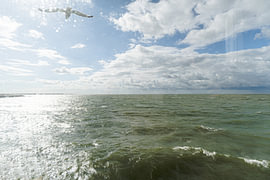 Seagull above the Brouwersdam by Beate.fotopassie