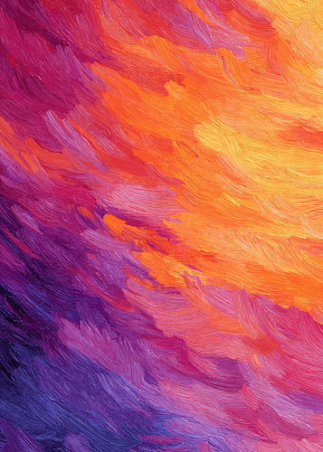 Abstrakte Wirbel in Orange und Lila