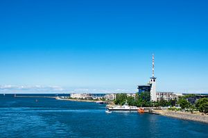 View to the Baltic Sea in Warnemuende, Germany van Rico Ködder