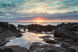 Sunset in Bajamar on Tenerife by Michael Valjak