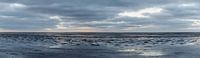 Sunset at low tide.