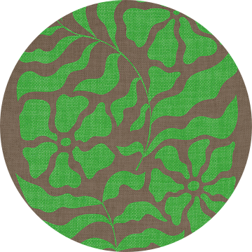 TW living - Linen collection - GREEN flower