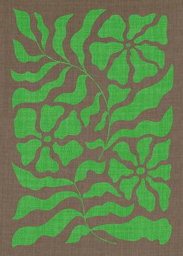 TW living - Linen collection - GREEN flower van TW living