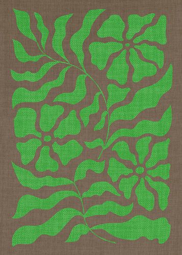 TW living - Linen collection - GREEN flower