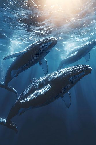 Baleines à bosse / Baleines dans l'océan