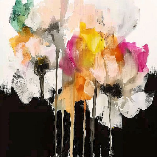 Fading Flowers in Colourful Abstraction by Color Square