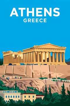 Athens, Greece by Poster Art Shop