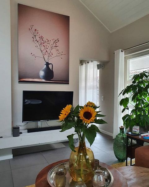 Klantfoto: Blauwe vaas met besjes (gezien bij vtwonen) van Karin Bazuin, als ArtFrame