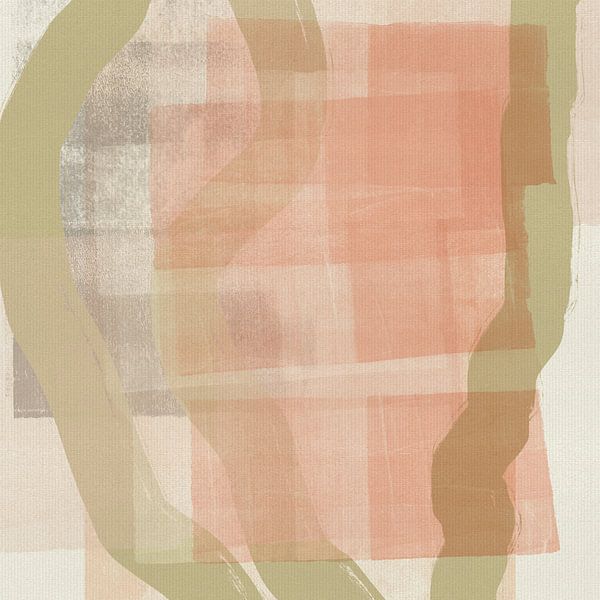 Abstract in soft neutral pastels by Abstract Minimalist Art