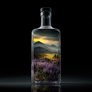 Die schottischen Highlands in einer Glasflasche