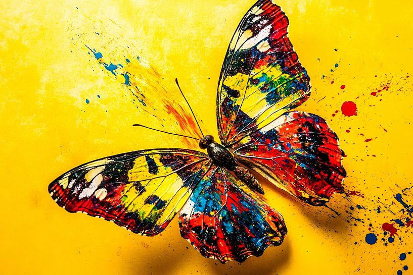 Colourful butterfly in abstract art by Imperial Art House