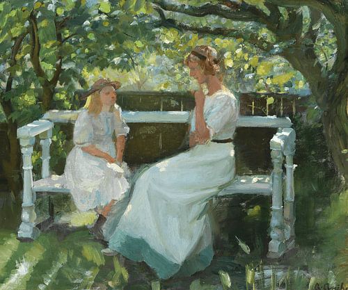 Anna Ancher, In de tuin, jaren 1920