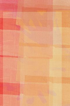 Abstract minimalist painting in soft pink and yellow by Abstract Minimalist Art