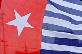 Flag West Papua. by Richard Wareham