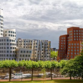 Gehry-gebouwen in de Mediahaven van Düsseldorf (117342) van Franz Walter