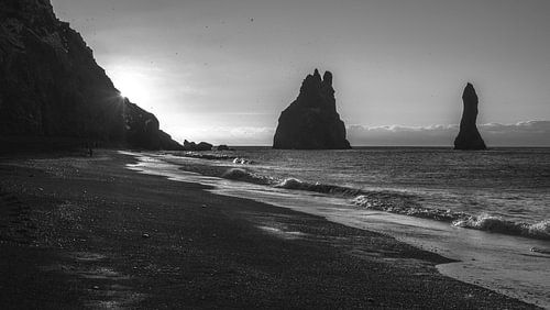 Reynisdrangar, Vík (Vík í Mýrdal), Reynisfjara Beach, IJsland,