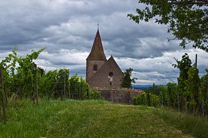Die Kirche von Hunawihr, Frankreich (Eglise Saint-Jacques-le-Majeur)