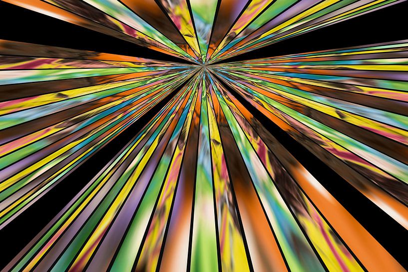 Geometric pattern of ordered colour chaos by Lisette Rijkers