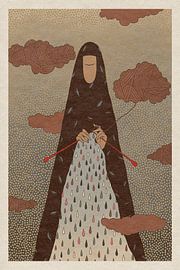 Knitt it Rain by Pink Priest by The Artcircle