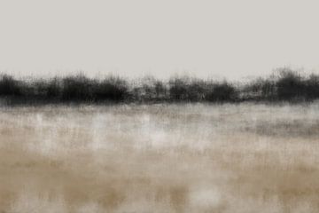 Abstract minimalist landscape. Solitude van Dina Dankers