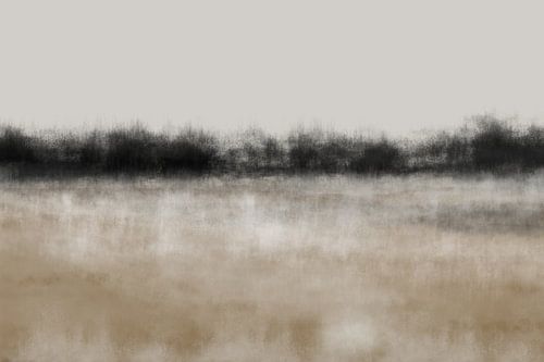 Abstract minimalist landscape. Solitude