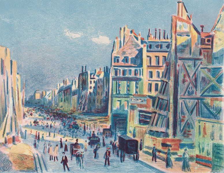 Maximilien Luce, Rue Reamur, 1896, lithograph by Atelier Liesjes