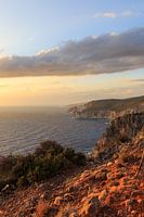 Sunset on the coast of the Greek island Zakynthos