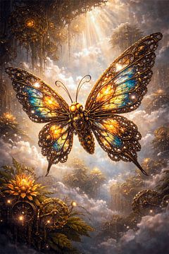 Der goldene Steampunk-Schmetterling von Eric Nagel