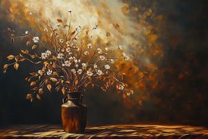 Vase mit Blumen | Herbstliches Lichtbouquet