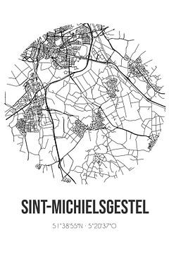 Sint-Michielsgestel (Noord-Brabant) | Carte | Noir et blanc sur Rezona