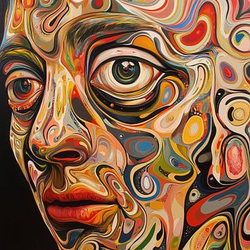Abstract gezicht van TheXclusive Art