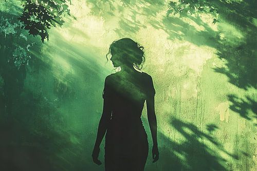 abstract green painting