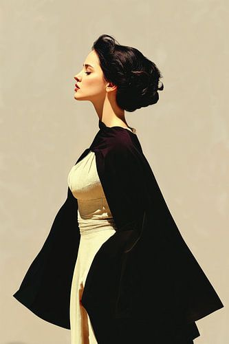 Timeless Portrait in Black and Cream no.1