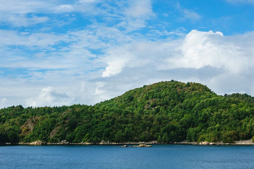 Blick auf den Lyngdalsfjord in Norwegen par Rico Ködder