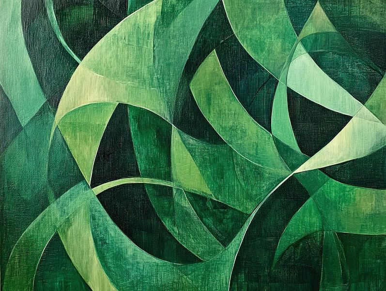 Grüne Formen von Blumen Studio