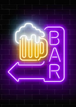Bier Neon Retro Bar van FotoKonzepte