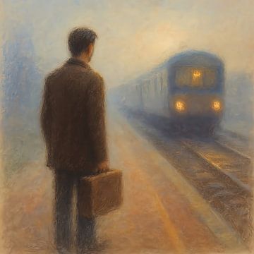 Le train qui part. Un moment d'adieu et de réflexion sur Basahen