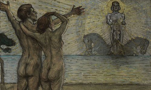 Janis Rozentāls, Beauty (Ave Sol). Fresco-schets voor het Riga Latvian Society House, 1910