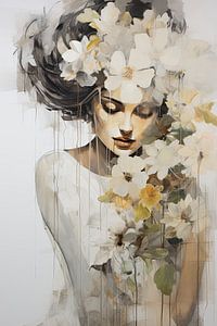 Frau mit Blumen