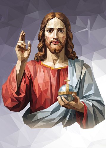 Salvator Mundi en low poly