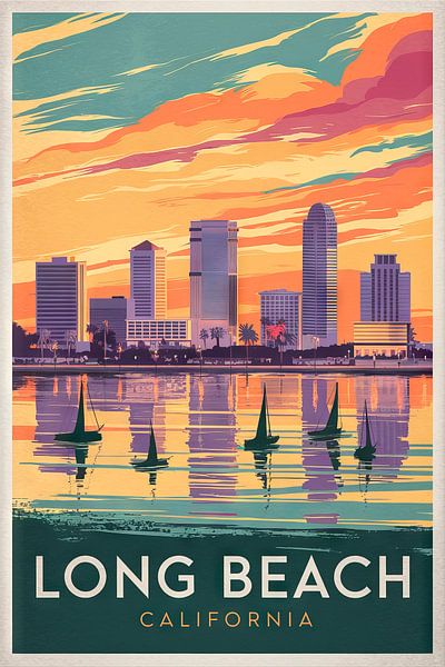 Long Beach, California by Poster Art Shop
