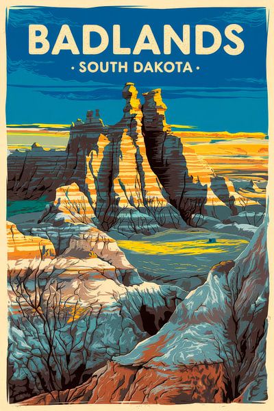 Badlands, South Dakota von Poster Art Shop