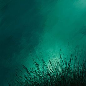 Herbe à l'ombre de la lumière Paysage abstrait sur Eva Lee