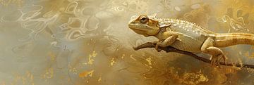 Kameleon Schilderij van Blikvanger Schilderijen
