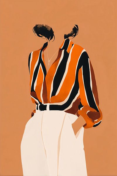 Dame en orange n° 4 par Studio BB